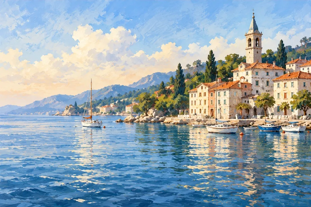 海边插画作品展示（演示插画）